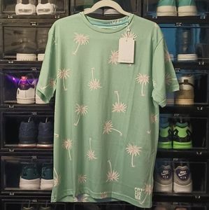 NWT Denim & Flower Men Palm Tree Theme Shirt